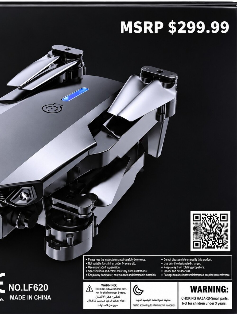 Foldable Drone with Camera - Black